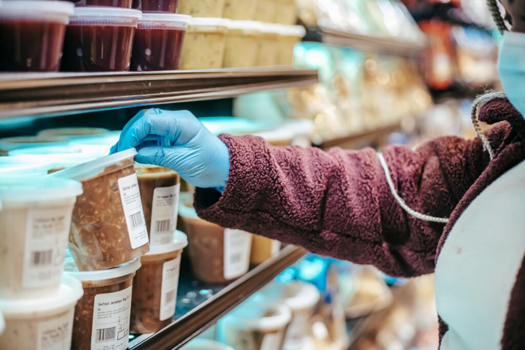 Person checks the ingredients list
