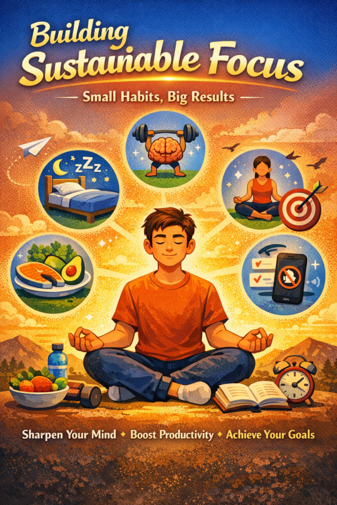 Building sustainable focus through habits