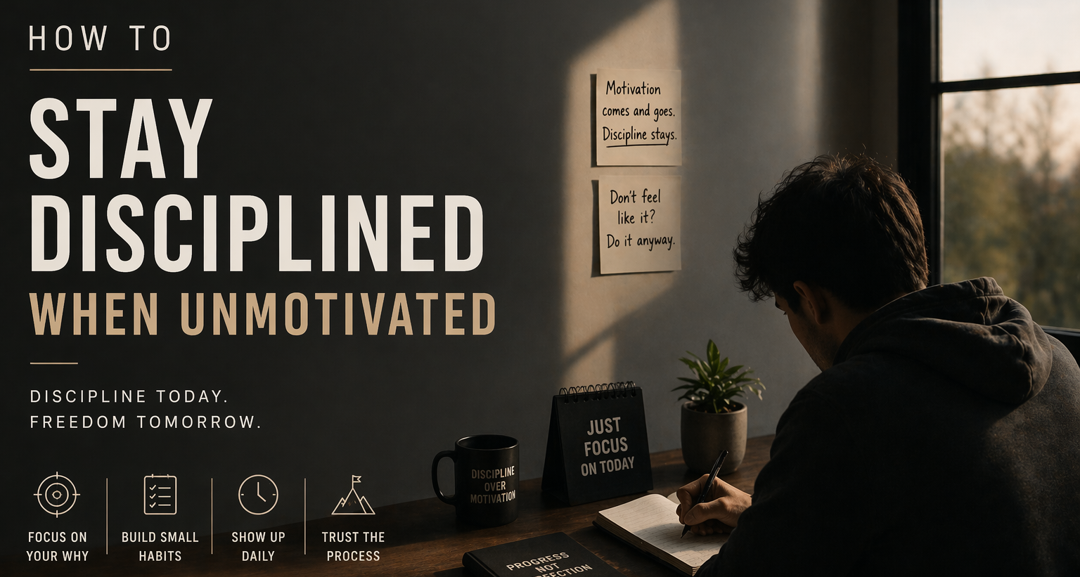 Staying disciplined when unmotivated