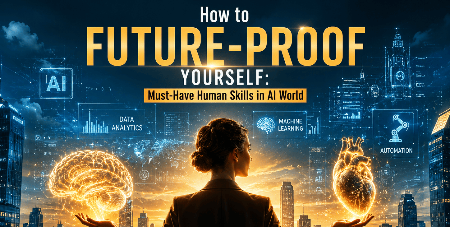 How to Future-Proof Yourself: Must-Have Human Skills in AI World - Human intelligence vs AI technology.