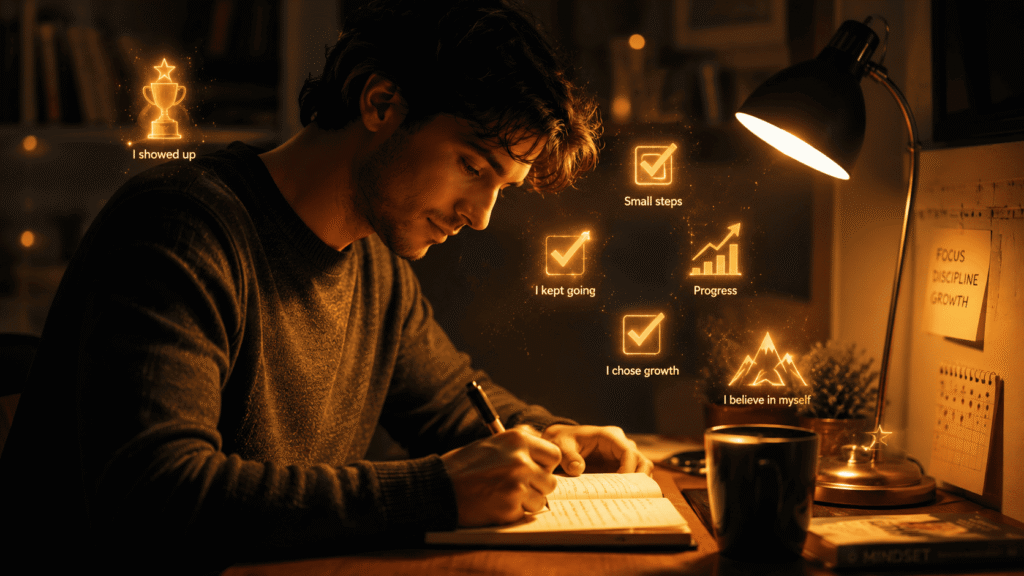 Building self-belief through small wins and daily progress